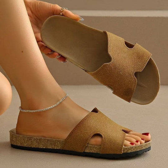 Damen Komfortable Riemchensandalen mit modischem Überkreuz-Design R&B