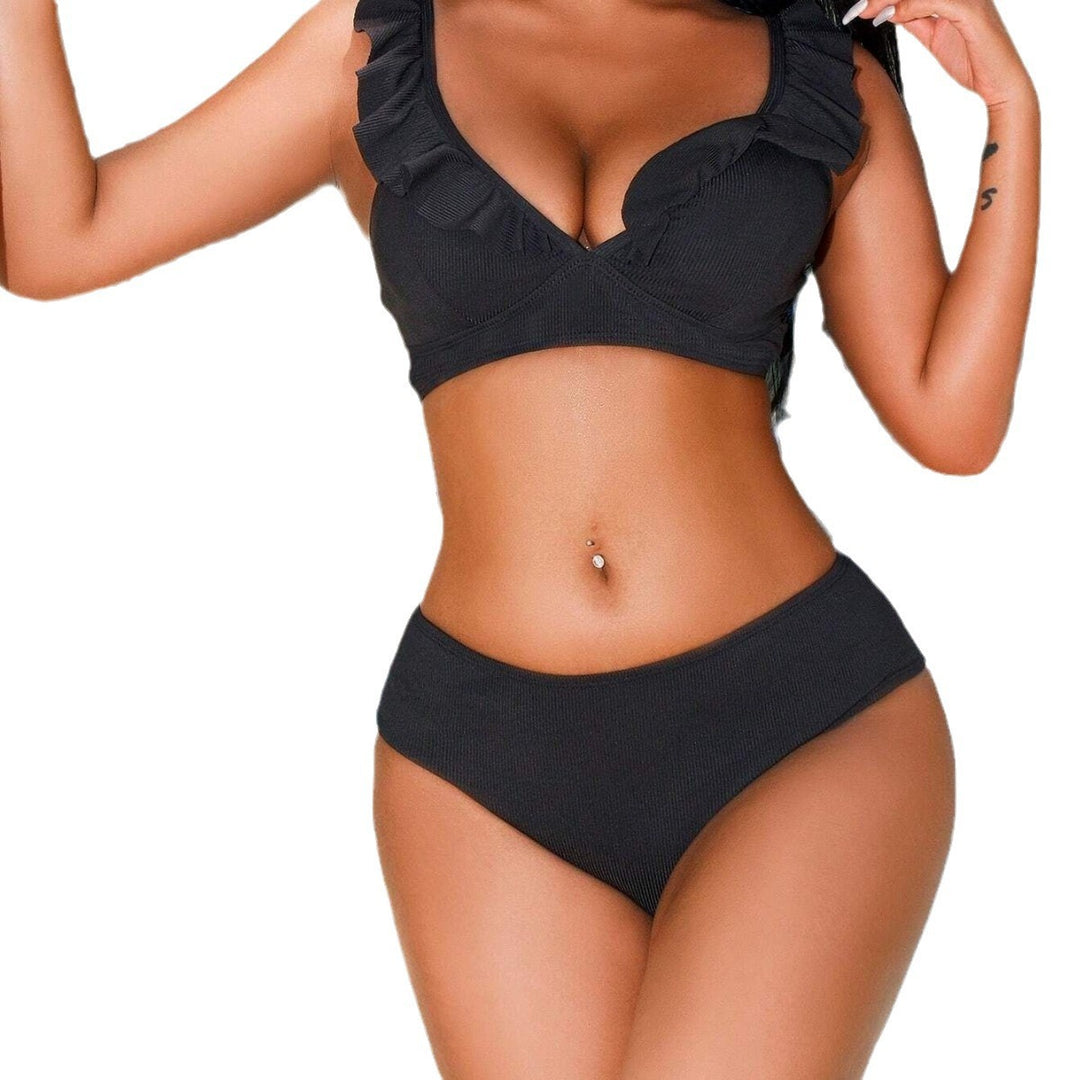 Damen Strand-Bikini mit verspielten Rüschen R&B