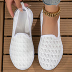 Damen Slip-On Sneakers mit atmungsaktiver Geweoberfläche
