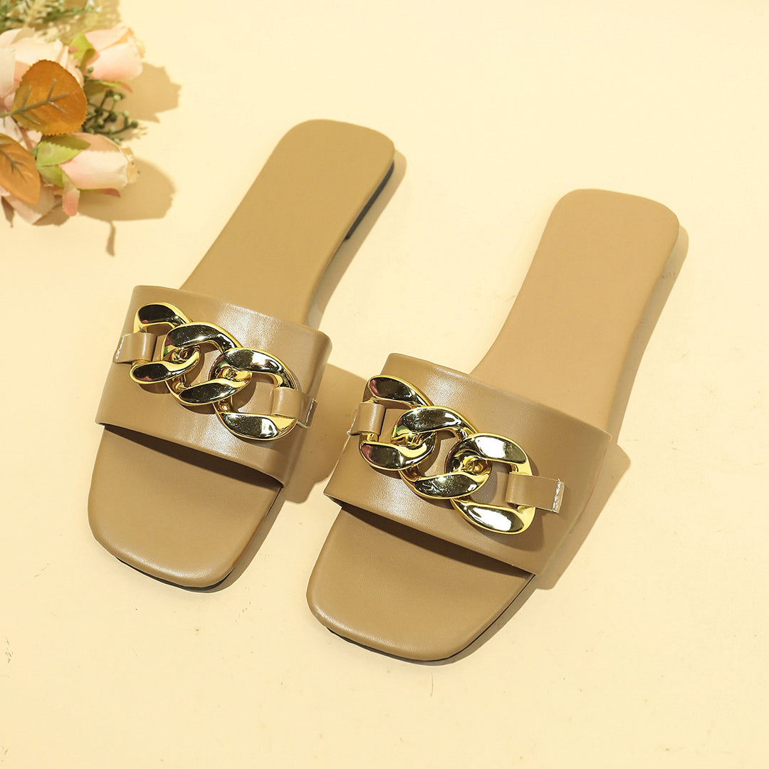 Damen Elegante Sandalen mit modischem Kettenakzent R&B
