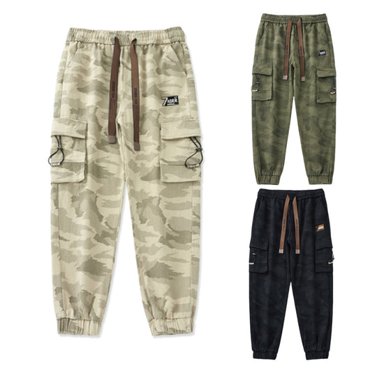 Herren Cargohose mit funktionalen Reißverschlusstaschen und elastischem Bund R&B