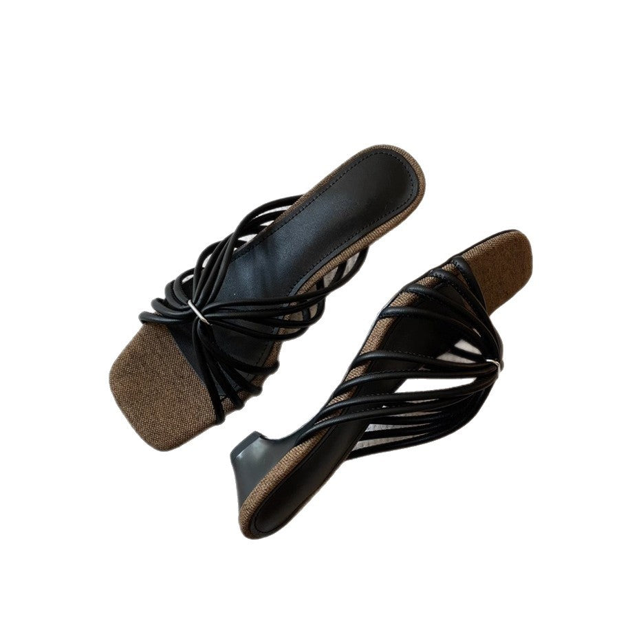 Damen Sandalen mit elegantem Flecht-Design und komfortablem Plateau
