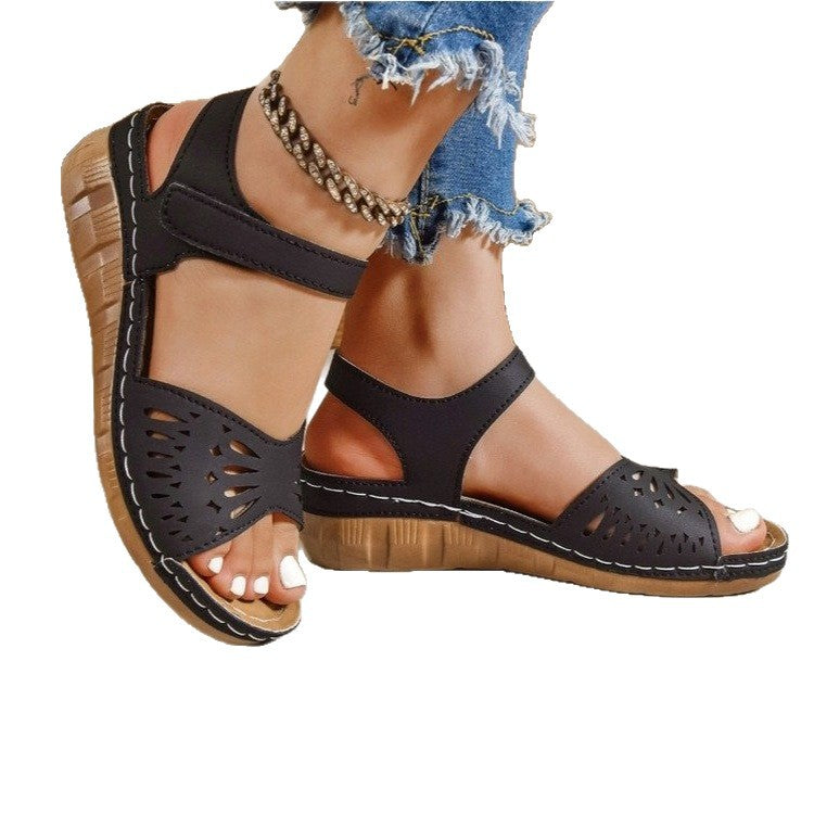 Damen komfortable Sandalen mit atmungsaktiver Oberflächenstruktur R&B