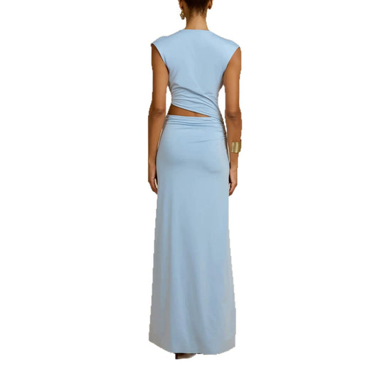 Damen Maxikleid mit raffiniertem Wickeldetail R&B