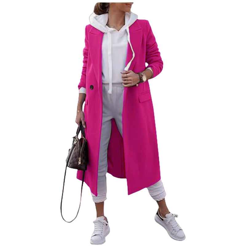Damen eleganter Übergangsblazer mit modernem Schnitt und praktischen Taschen