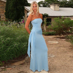 Damen Elegantes Bandeau-Maxikleid mit figurformendem Design R&B