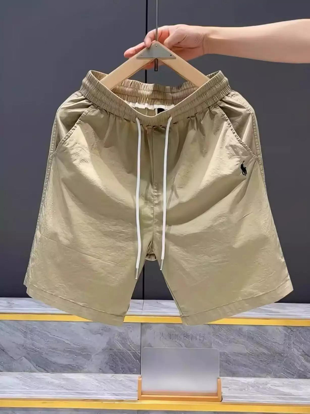 Herren leichte Freizeithose mit elastischem Bund und seitlichen Taschen R&B