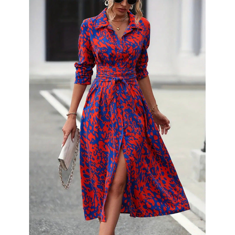 Damen Maxikleid mit eleganter Wickeloptik und raffinierten Blumendetails R&B