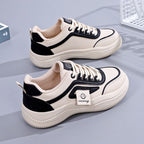 Damen Sportliche Sneaker mit gepolsterter Innensohle und modischem Materialmix