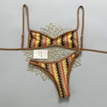 Damen Zweiteiliges Bikiniset mit geometrischem Zigzag-Muster R&B
