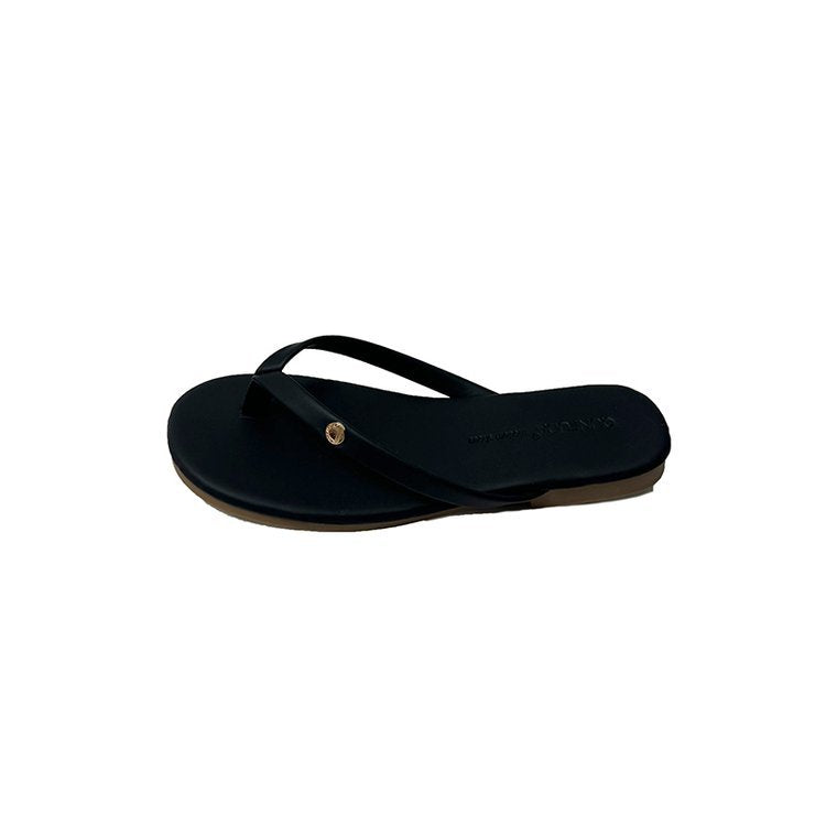 Damen Flip-Flops mit minimalistischer Riemenführung und bequemem Fußbett R&B