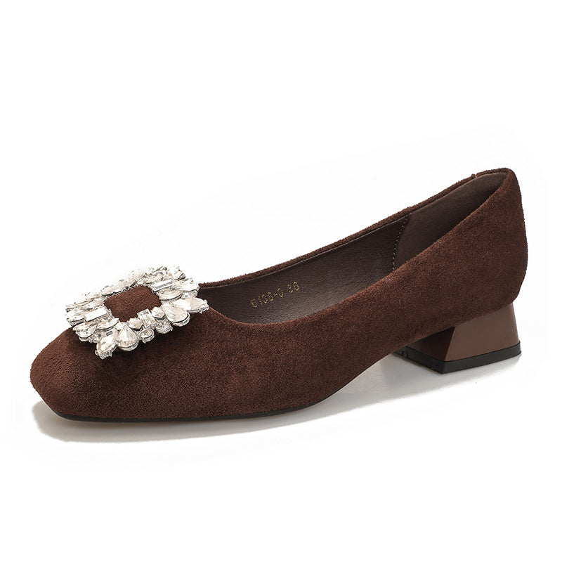 Damen Ballerinas mit funkelndem Kristallschmuck