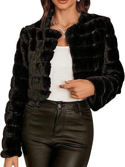 Damen modischer Leopardenplüschjacke R&B