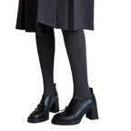 Damen Elegante Schnürschuhe mit modischem Schleifenakzent und blockiertem Absatz R&B
