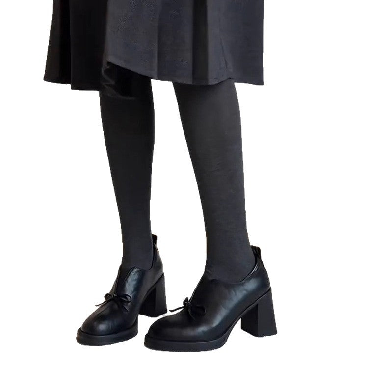 Damen Elegante Schnürschuhe mit modischem Schleifenakzent und blockiertem Absatz R&B