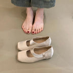 Damen elegante Ballerinas mit verstellbarem Riemen und bequemem Fußbett R&B