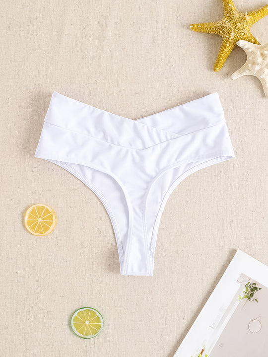 Damen Hochtaillierte Badeshorts mit Raffung R&B