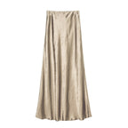 Damen Eleganter Maxirock aus satinierter Viskose R&B
