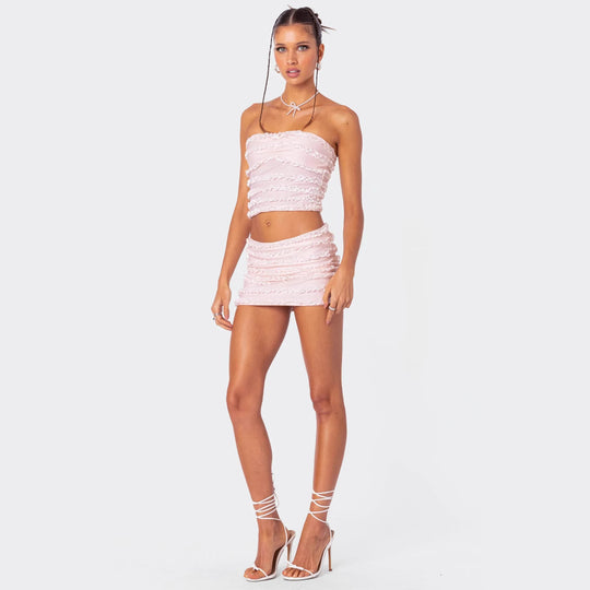 Damen Casual Lounge Set mit Volant-Design R&B