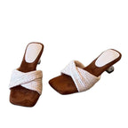 Damen Komfortable Slingback-Sandalen mit geflochtenem Obermaterial R&B