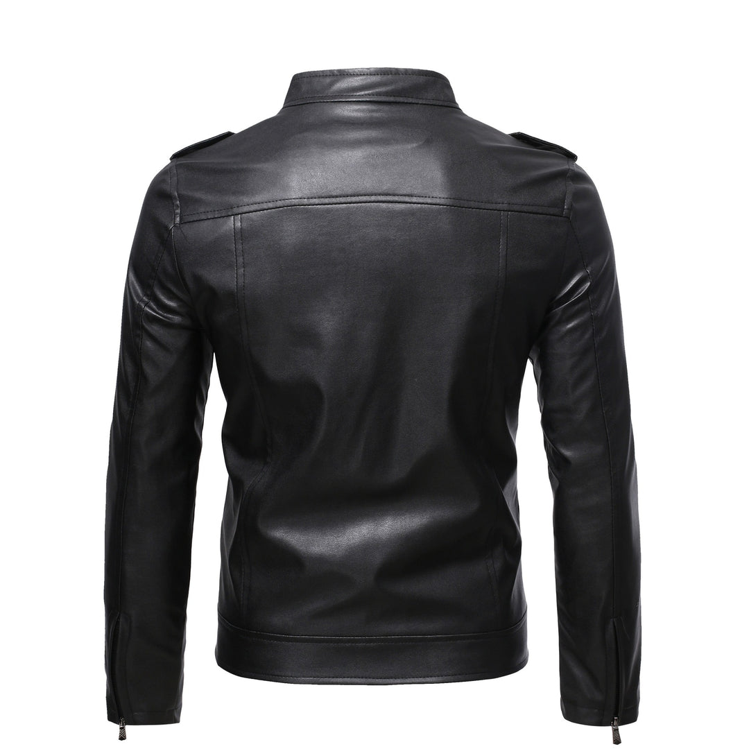 Herren Bikerjacke mit Schulterklappen