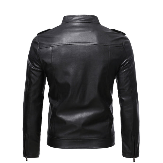 Herren Bikerjacke mit Schulterklappen