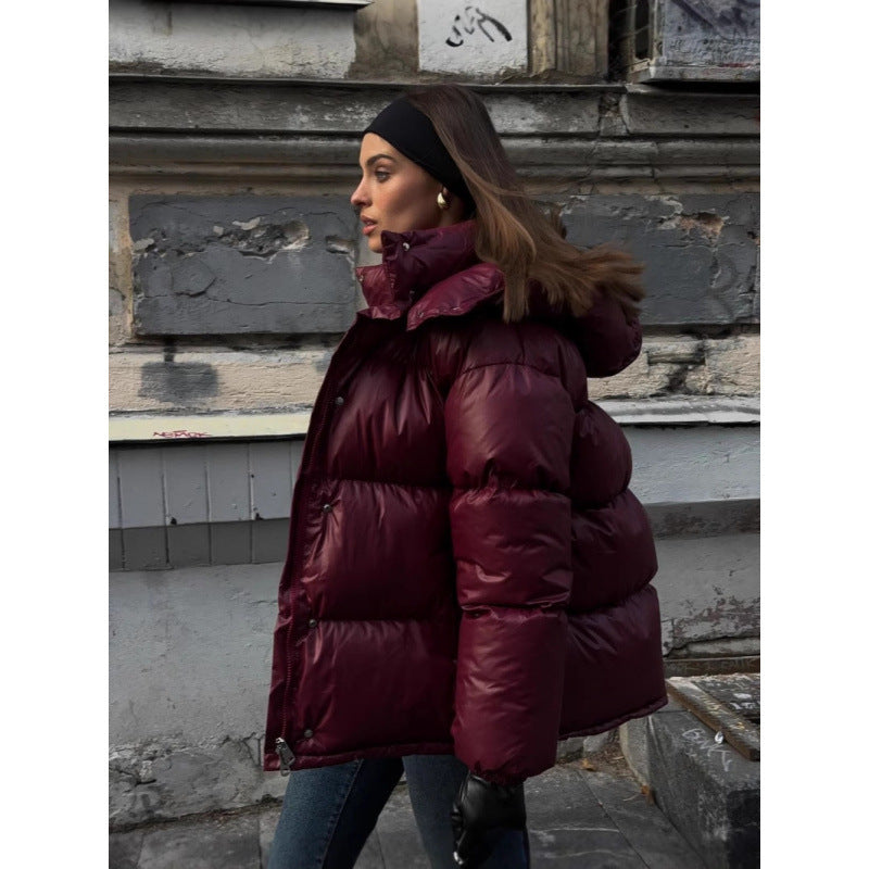 Damen Steppjacke mit glänzender Oberflächenstruktur R&B