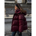 Damen Steppjacke mit glänzender Oberflächenstruktur R&B