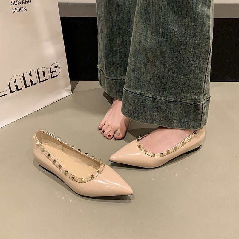Damen elegante Ballerinas mit modischer Zierverzierung und schmaler Silhouette R&B