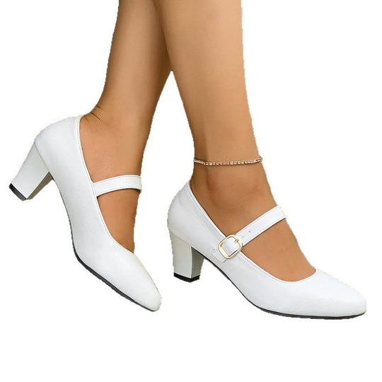 Damen elegante Pumps mit modischer Schnalle R&B