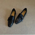 Damen Mokassins mit elegantem Schnallenakzent und weichem Veloursleder
