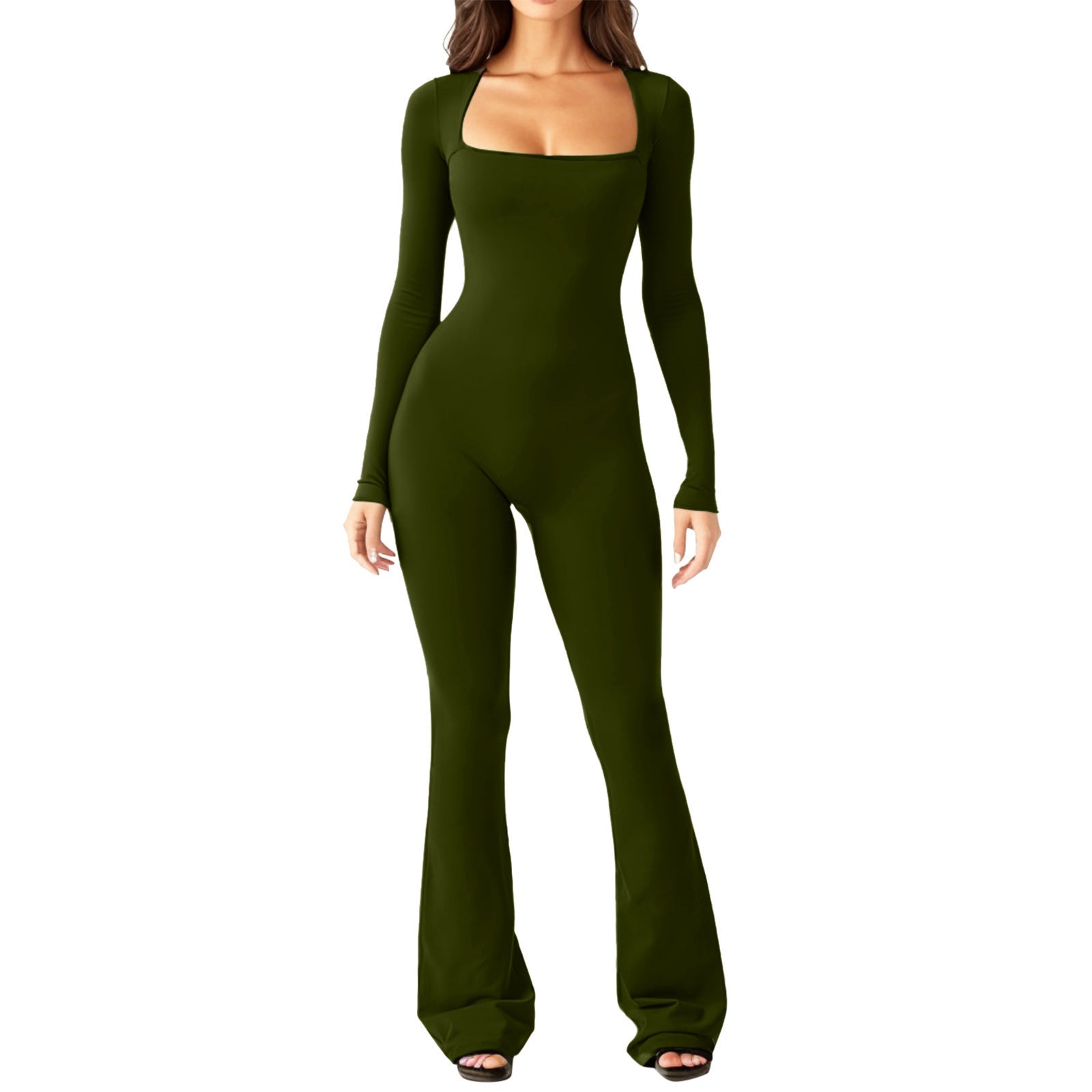 Damen Bodysuit mit weitem Bein und tiefem Dekolleté R&B