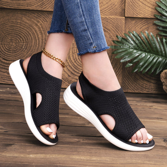 Damen Sportliche Sandalen mit atmungsaktivem Obermaterial und flexiblem Sohlenkonzept R&B