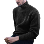 Herren Strickpullover mit modernem Stehkragen und feiner Rippstruktur R&B