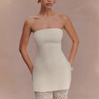 Damen elegantes Oberteil mit luftiger Häkelhose R&B
