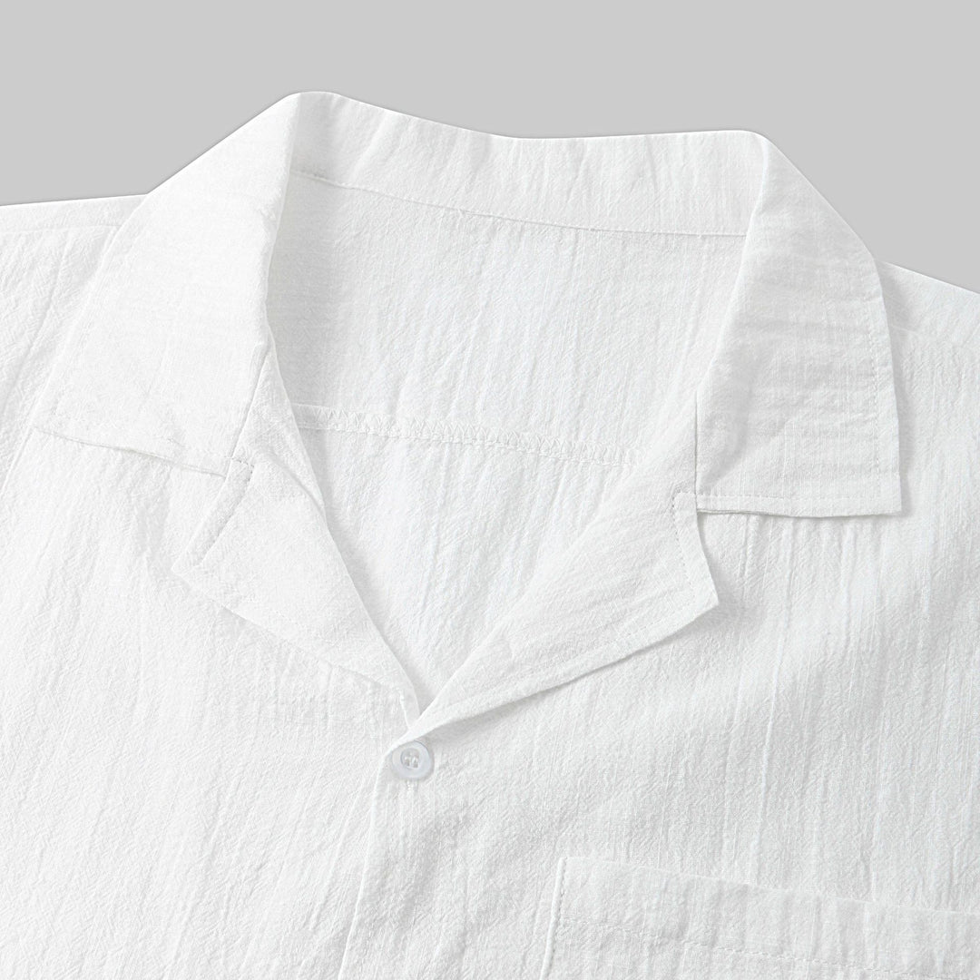 Damen Kurzarm-Pyjama-Set aus leichtem Baumwollmaterial mit praktischer Knopfleiste und elastischem Bund R&B
