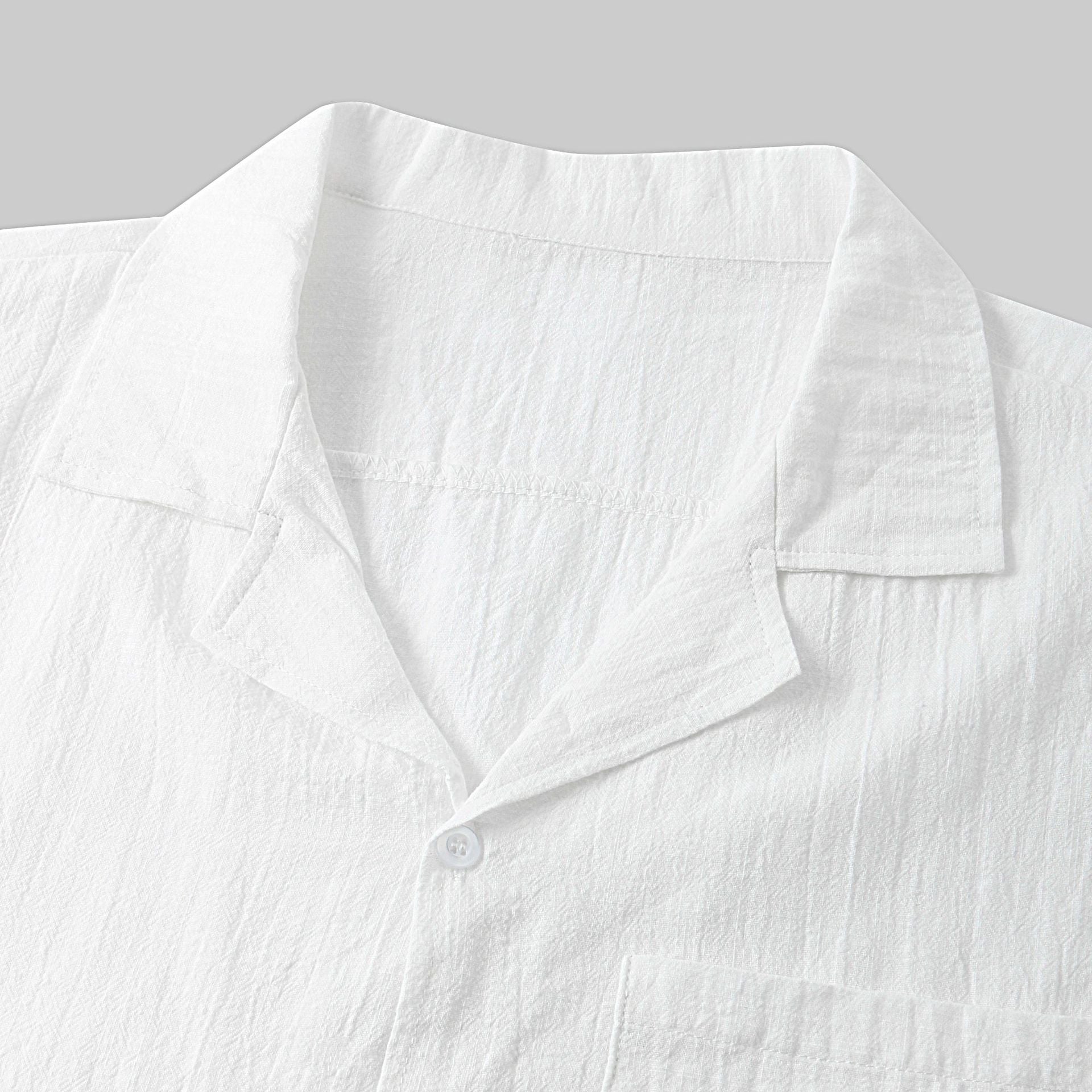 Damen Kurzarm-Pyjama-Set aus leichtem Baumwollmaterial mit praktischer Knopfleiste und elastischem Bund