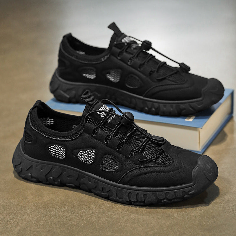 Damen Outdoor-Sneaker mit atmungsaktiver Oberflächenstruktur und dämpfender Sohle R&B