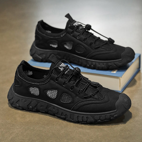 Damen Outdoor-Sneaker mit atmungsaktiver Oberflächenstruktur und dämpfender Sohle R&B