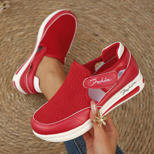 Damen atmungsaktive Slip-On Sneakers mit elastischem Obermaterial R&B