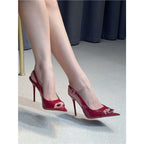 Damen Slingback High Heel Sandalen R&B