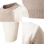 Herren modischer Strickpullover mit einzigartigem Zopfmuster und modernem Design R&B