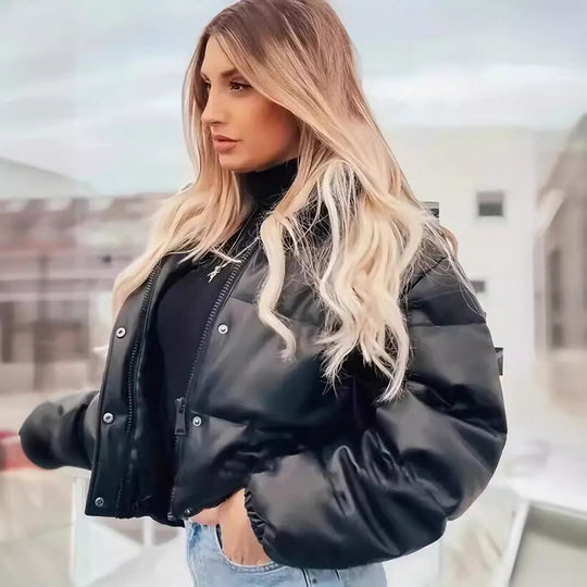 Damen kurzärmlige Daunenjacke R&B