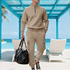 Herren Sportliches Ensemble mit Stehkragen und praktischen Cargotaschen R&B