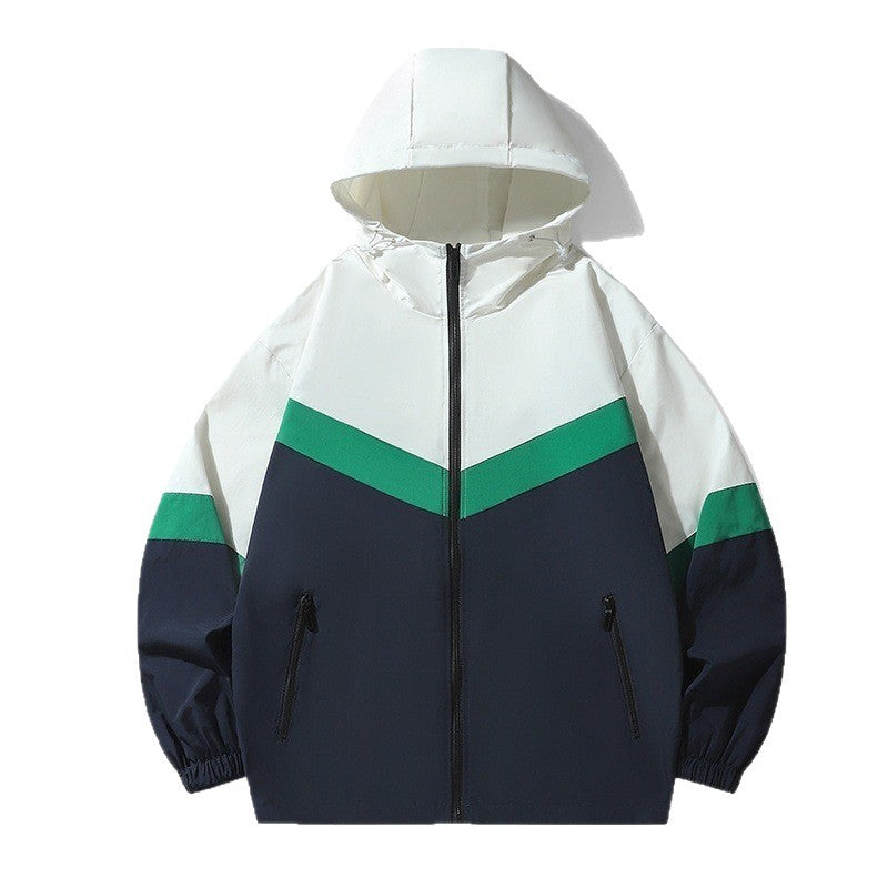 Herren leichte Übergangsjacke mit verstellbarem Kapuzensystem und atmungsaktiven Einsätzen R&B