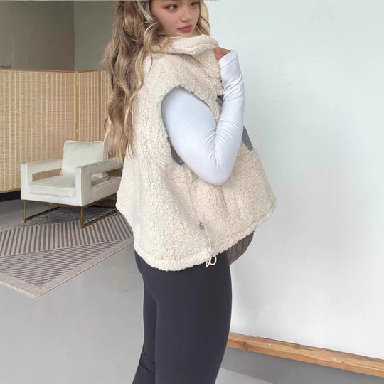Damen gemütliche Fleece-Weste mit praktischem Reißverschluss R&B