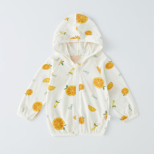 Unisex nan leichte atmungsaktive Kapuzen-Zip-Jacke aus Musselin für Babys mit Hasenmotiv R&B