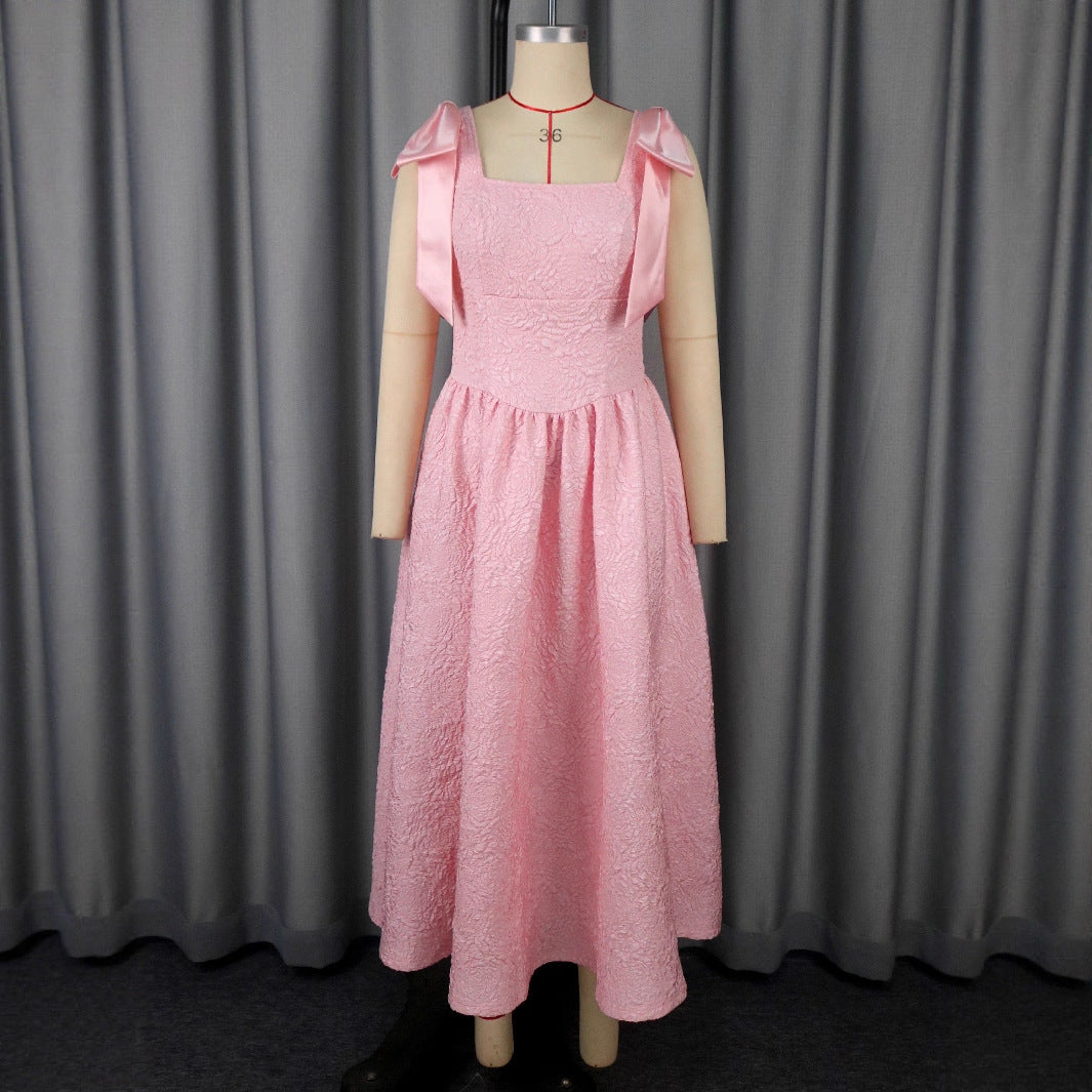 Damen Elegantes Abendkleid mit schimmernden Details und verspielten Rüschenschultern R&B