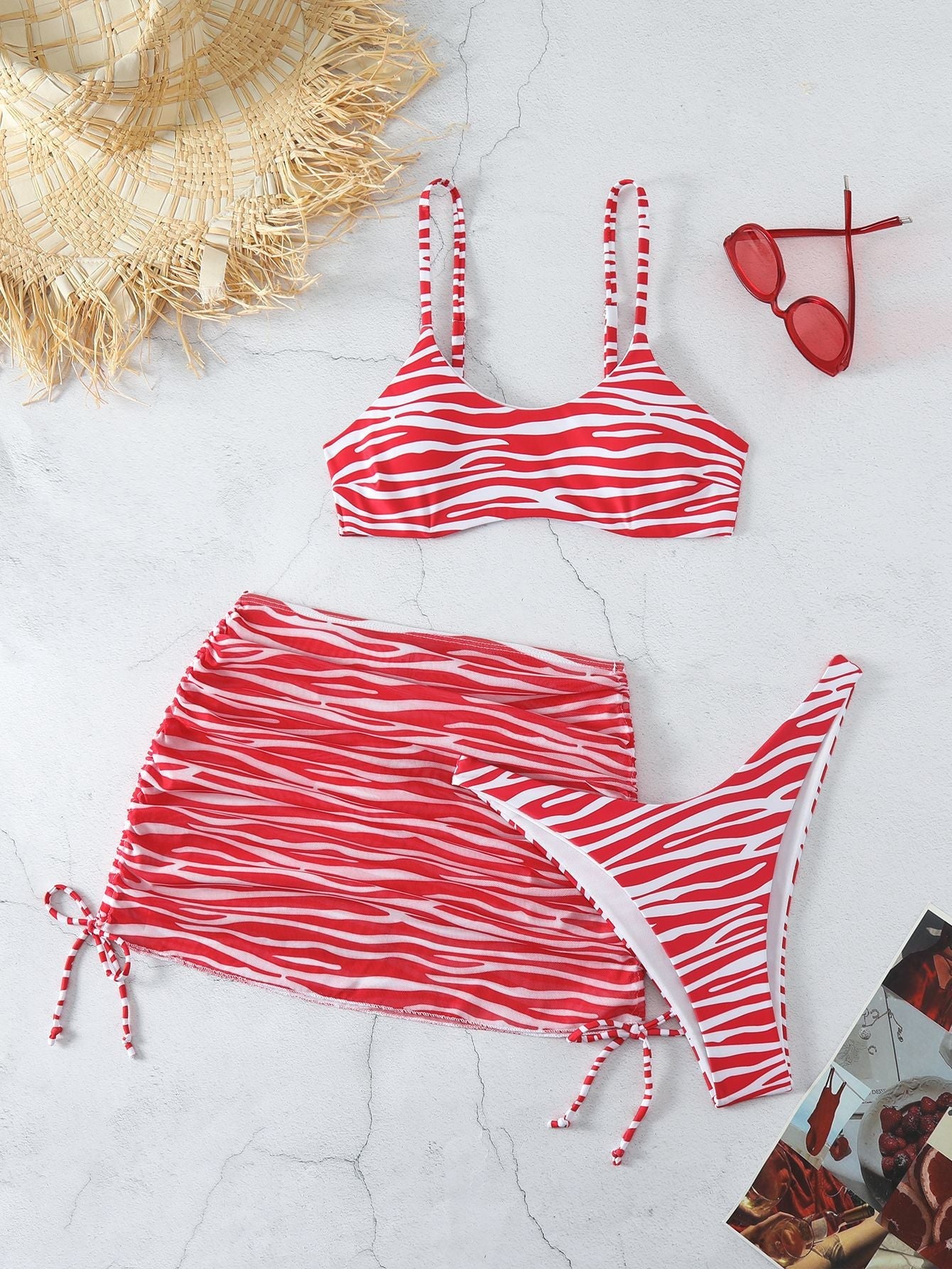 Damen Bikini Set mit verspieltem Rock R&B