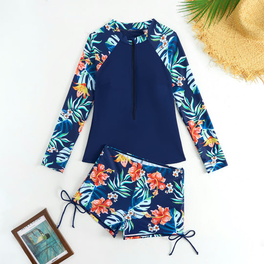 Damen Sportlicher Langarm-Surfuanzug R&B